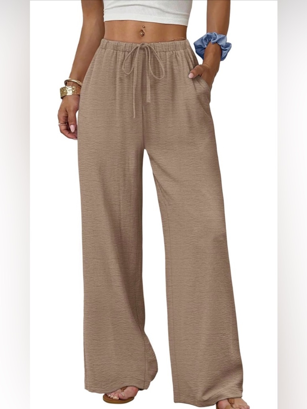 🆕Relaxed Wide-Leg Drawstring Pants